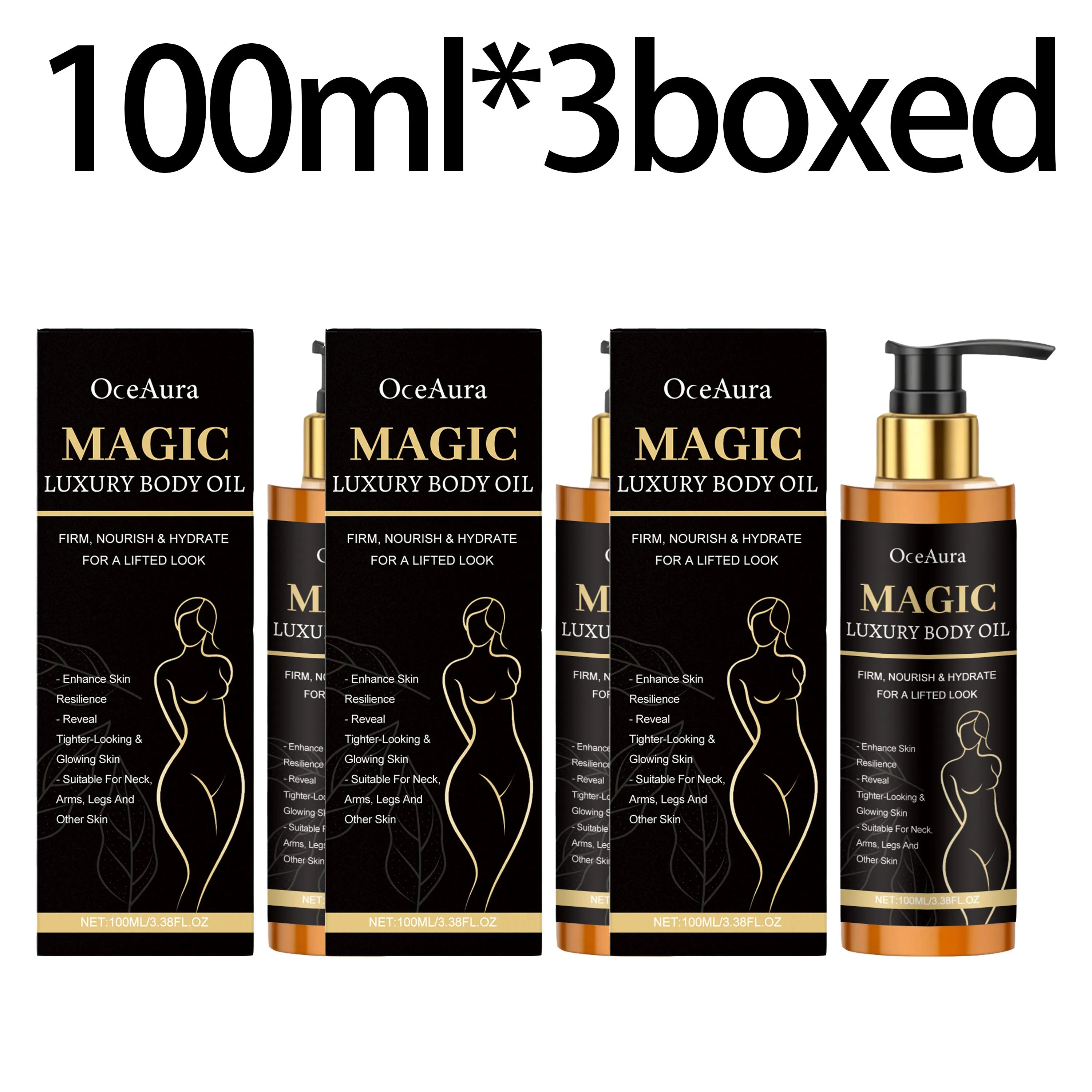 Skin Firming Oil Firming Lift Skin Remove Fine Lines Anti Dryness Improve Sagging Smooth Moisturizing Massage Essential Oil Zpaxo 100ML Boxed X 3PCS