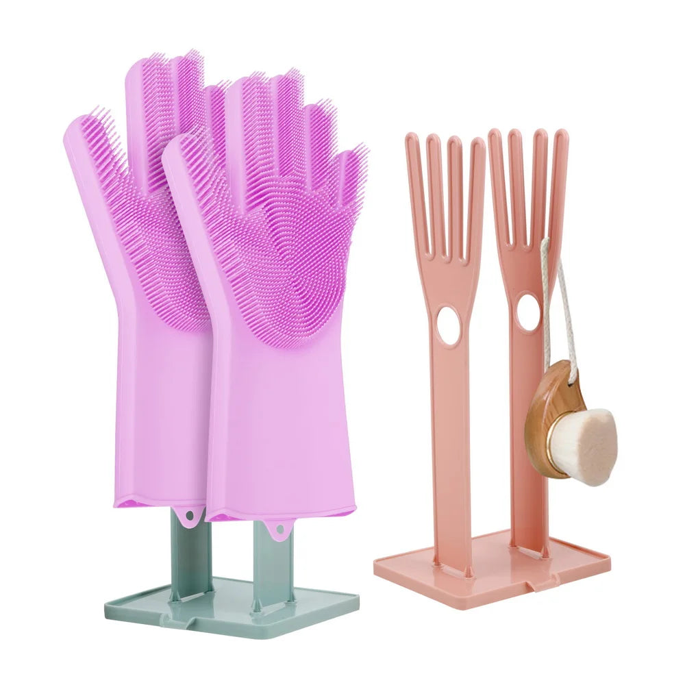 Drying Drain Rack Gloves Stand Holder Kitchen Rubber Glove Towel