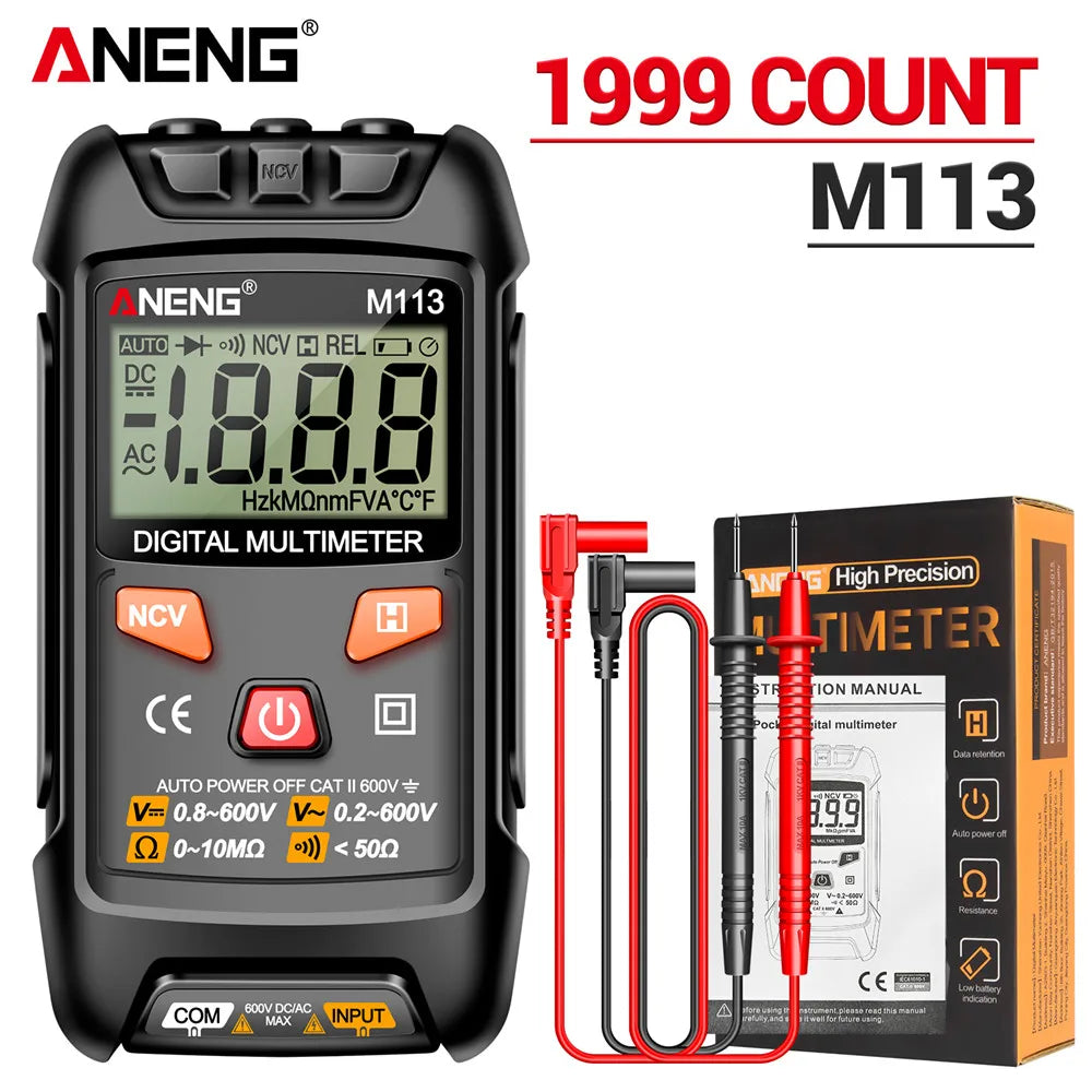 ANENG M113 Inteligent Multimeter Ohm NCV Measuring Mini Instruments