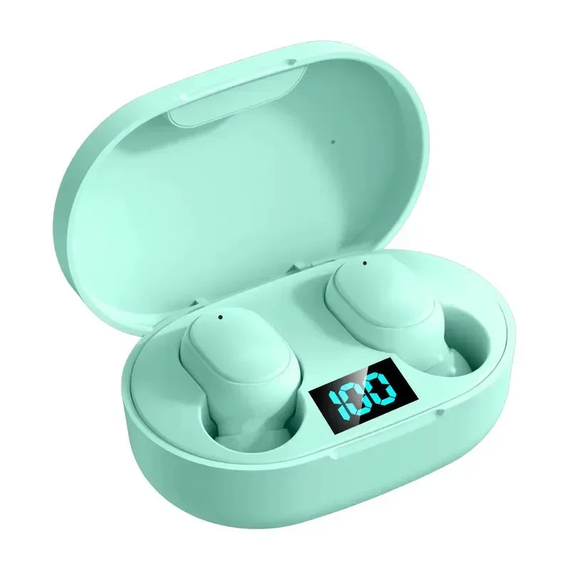 TWS E6S Wireless Bluetooth Earphones HI-FI Headset Noise Cancelling Zpaxo green