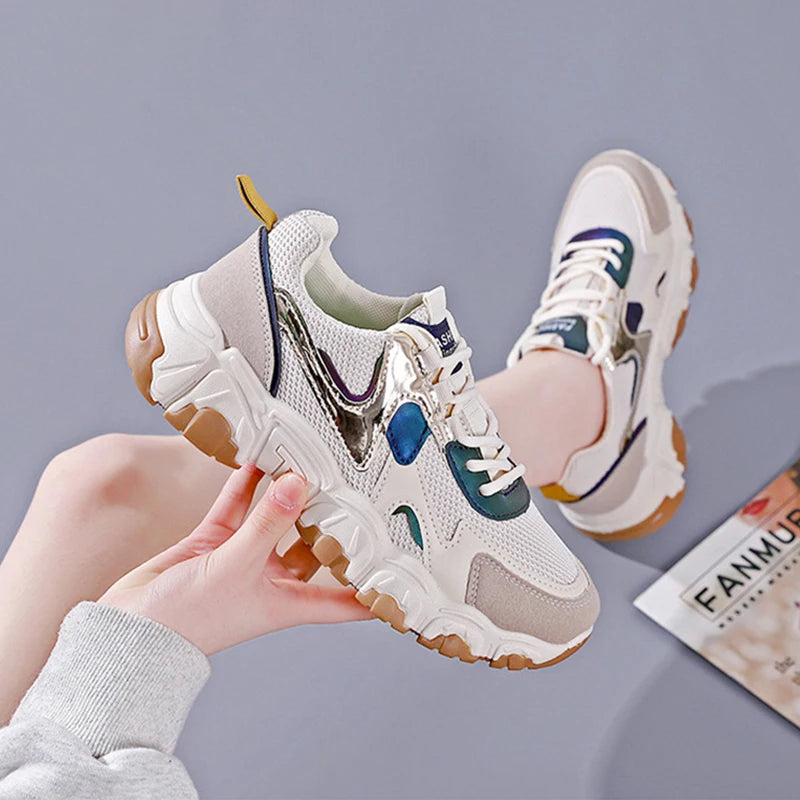 Women's Fashion Casual Sneakers Breathable Vulcanized Mesh Zpaxo