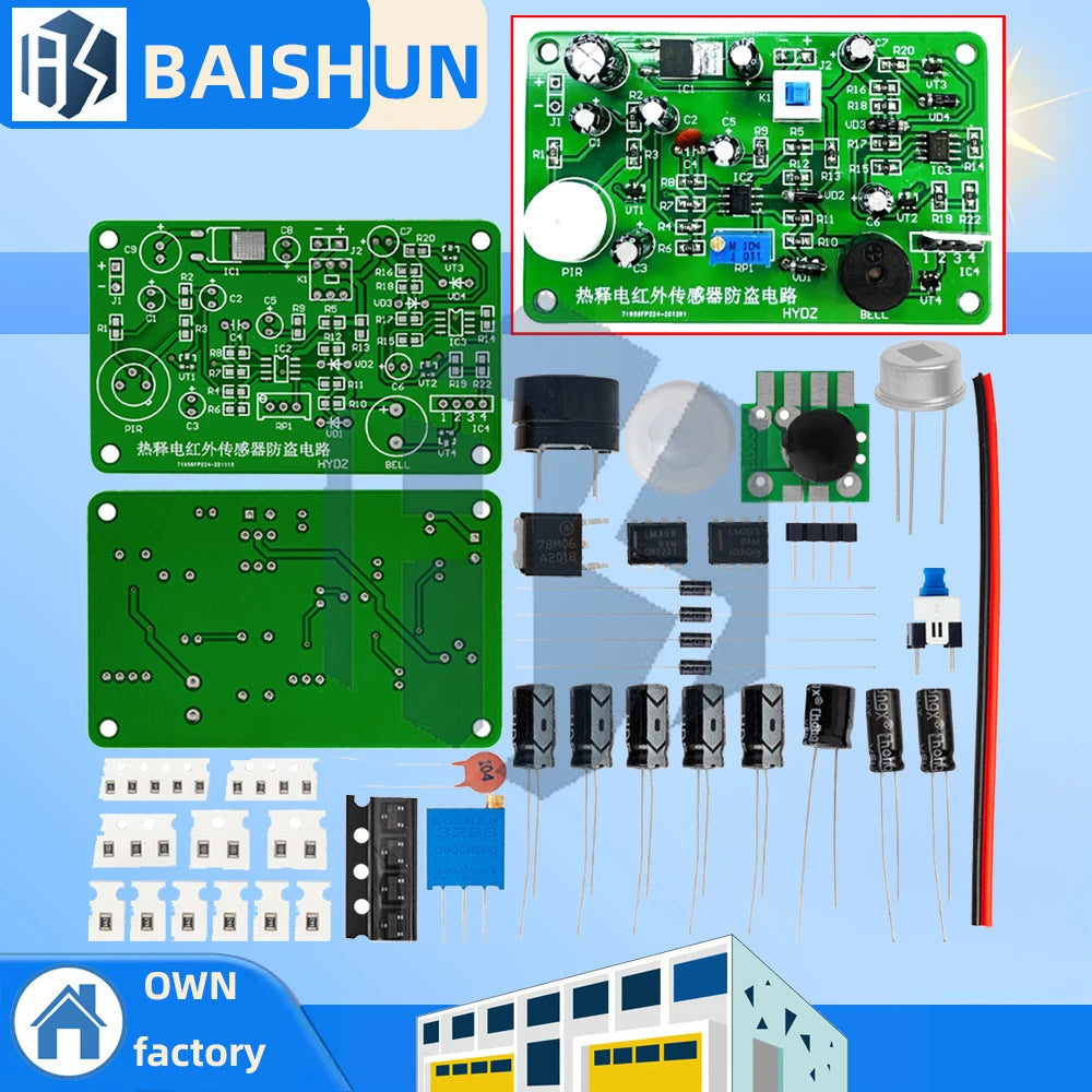 Pyroelectric Infrared Motion Sensor Module (HC-SR501) – Human Body Detection, Ideal for DIY Alarm & Electronics Learning Zpaxo