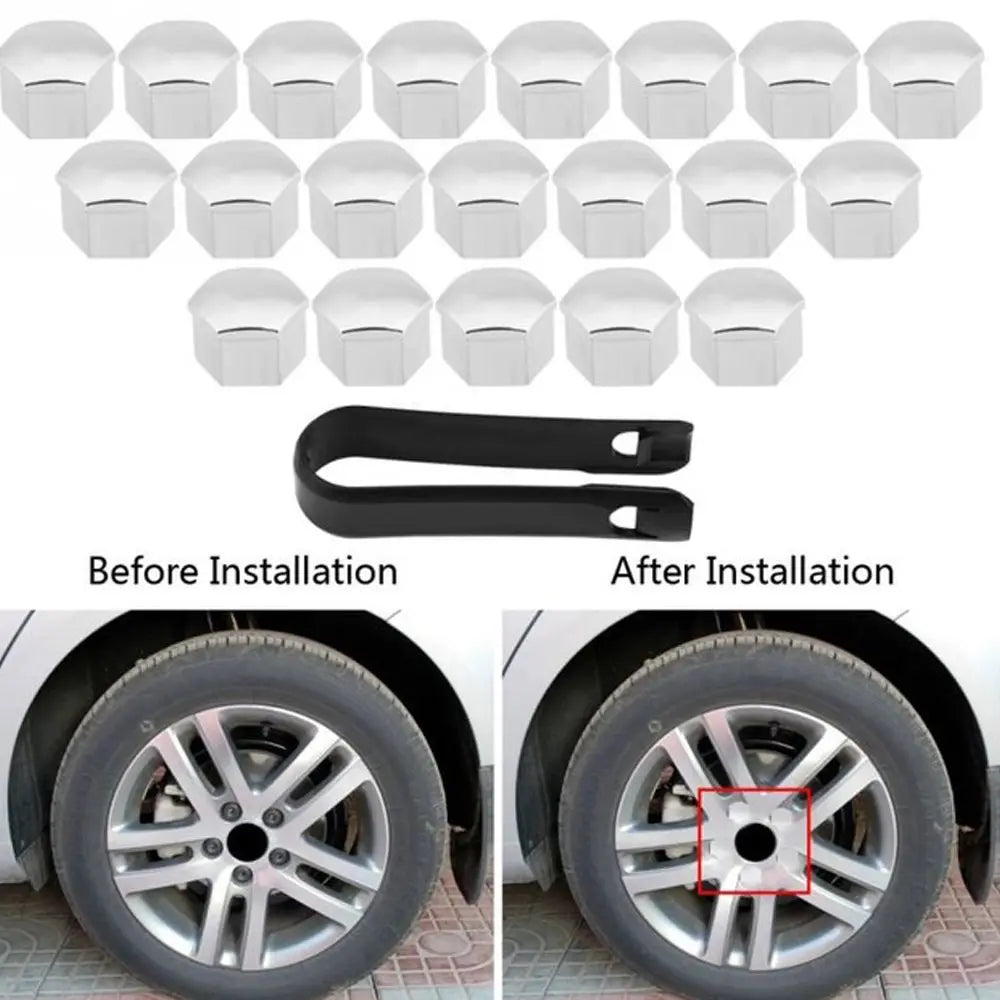 Tool Plastic Wheel Nut Caps Car Exterior Decor Auto Hub Screw Bolt Zpaxo