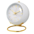 Nordic Minimalist Alarm Clock – Silent Luminous Analog Desk Clock Analog Alarm Clock Zpaxo WHITE