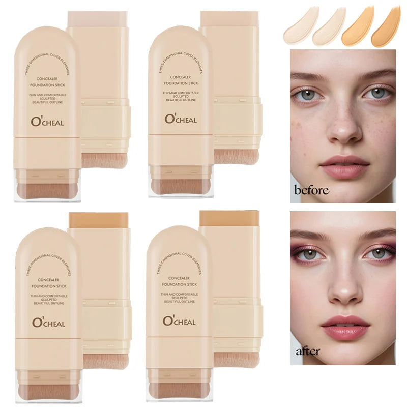 Rotating Concealer Foundation Stick Moisturizing Lightweight Conceals
