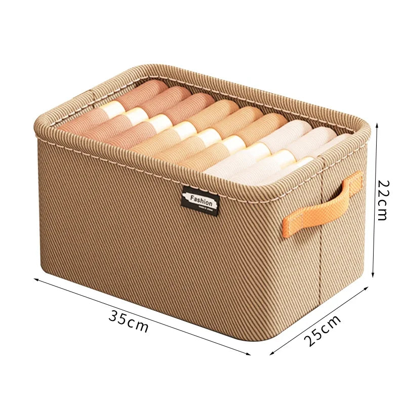 1/2/3PCS Collapsible Clothing Organizer Closet Clothes Pants Storage Organizer Closet Organizer Drawer Organizer Toy Storage Zpaxo Khaki - Medium
