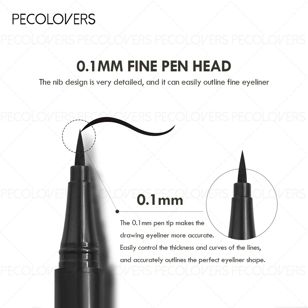 Waterproof Silky Eyeliner Ultra-fine Tip Smokey Eye Effect Quick Zpaxo