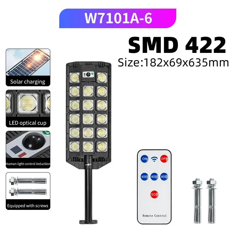 Solar Power Street Light Motion Sensor LED Solar Led Outdoor Lighting 3 Mode Lighting IP66 Waterproof COB Security Lamp for Yard Zpaxo A4-422SMD China Mainland