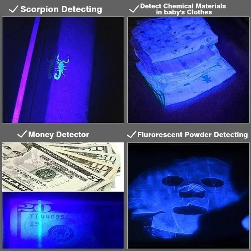 395nm UV Black Light Flashlight – Pet Stain & Scorpion Detector