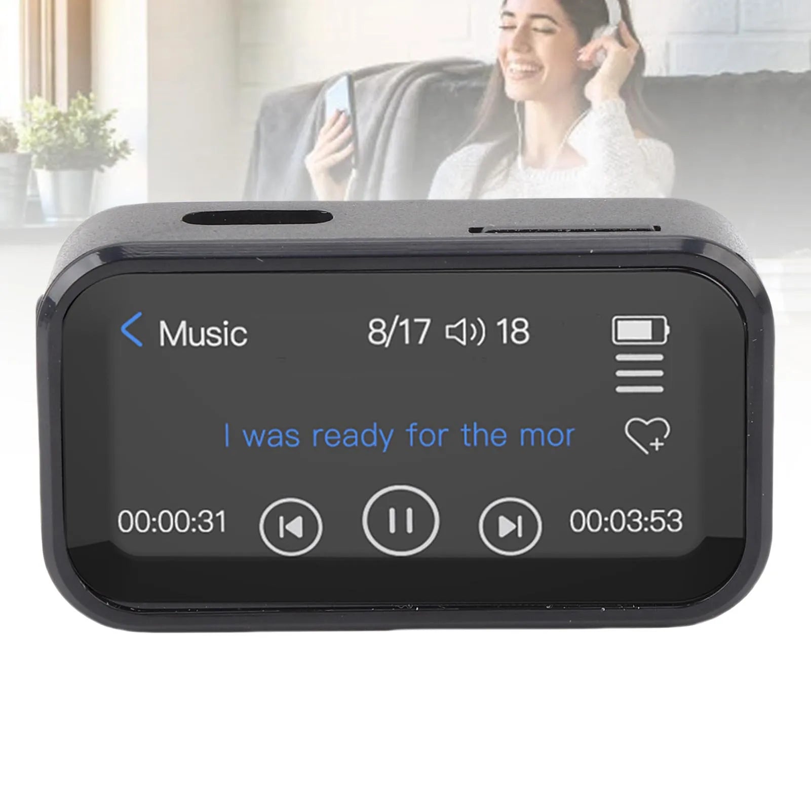 BT MP3 Player Portable Back Clip Full Touchscreen 32GB Hifi Lossless