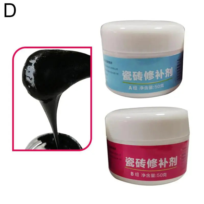 Tile Repair Paste Bathroom Tub Porcelain Repairing Tool Wall Zpaxo black
