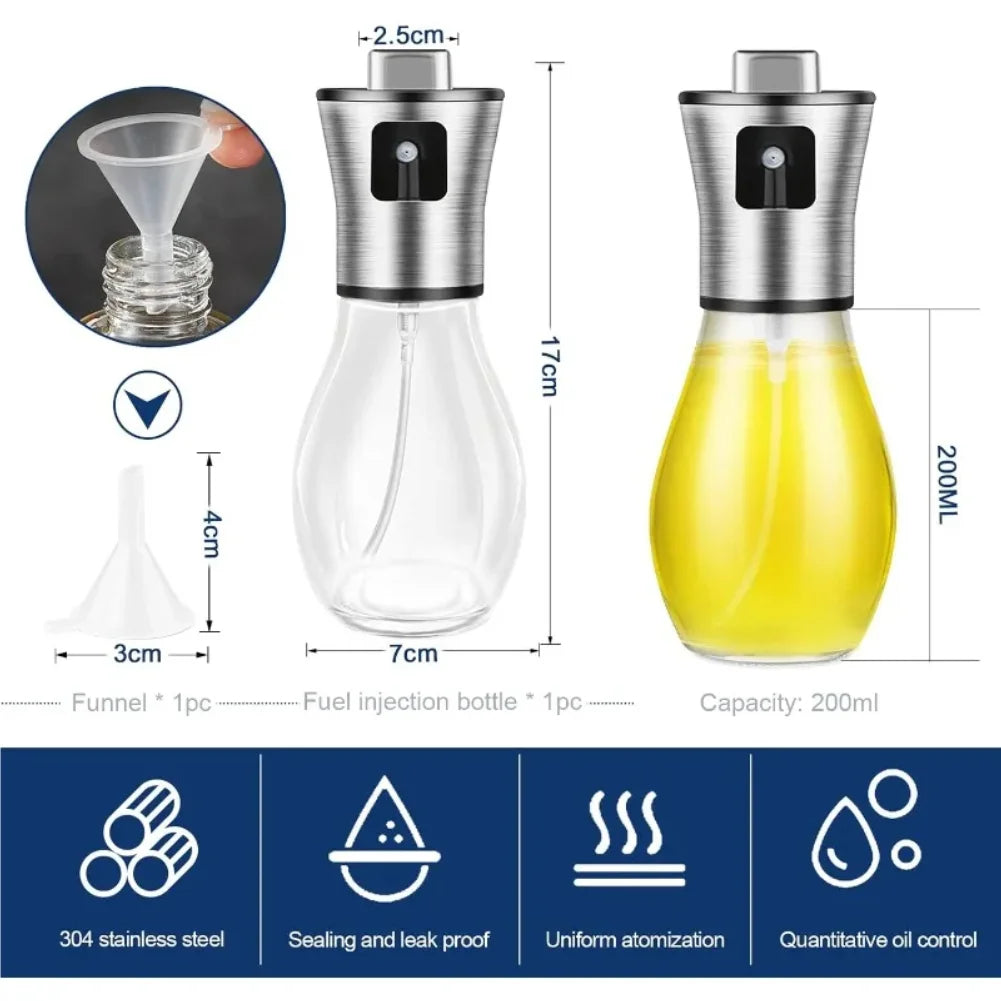 200ml Stainless Steel Oil Sprayer Mister for Cooking | Olive Oil Oil Spray Mister Zpaxo