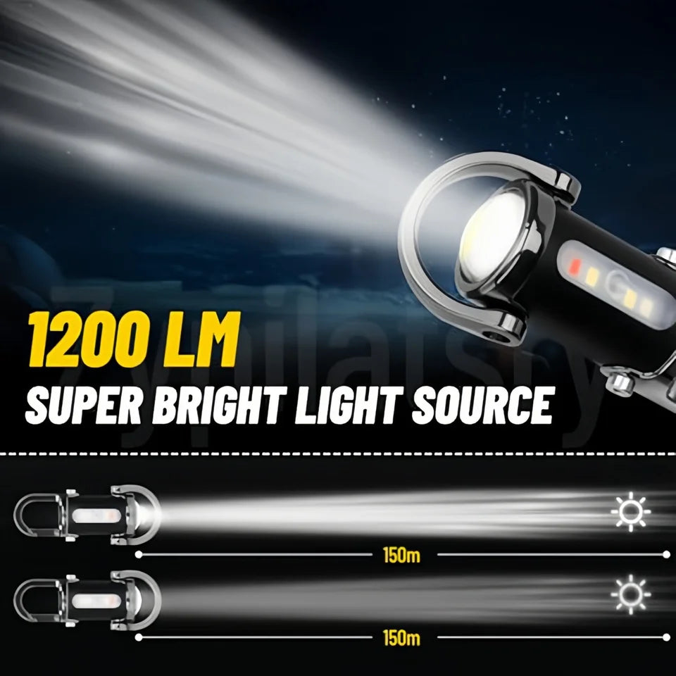Mini USB Rechargeable LED Keychain Flashlight – Waterproof
