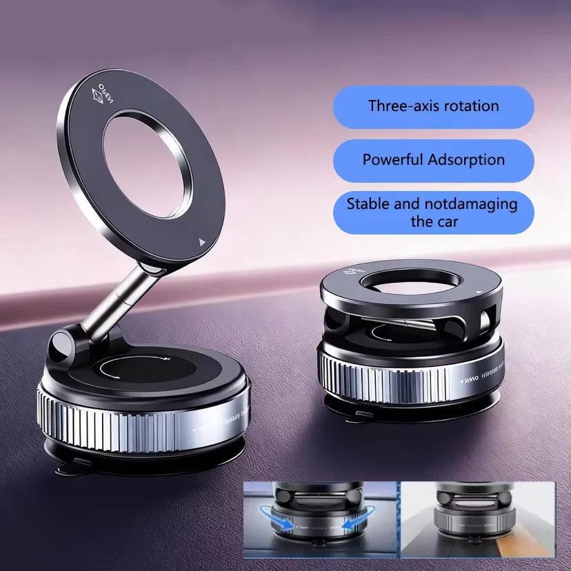 Vacuum Magnet Phone Bracket Multi-angles Adjustment Strong Magnetic Suck Design Foldable Car Holder For Navigation Stand Zpaxo