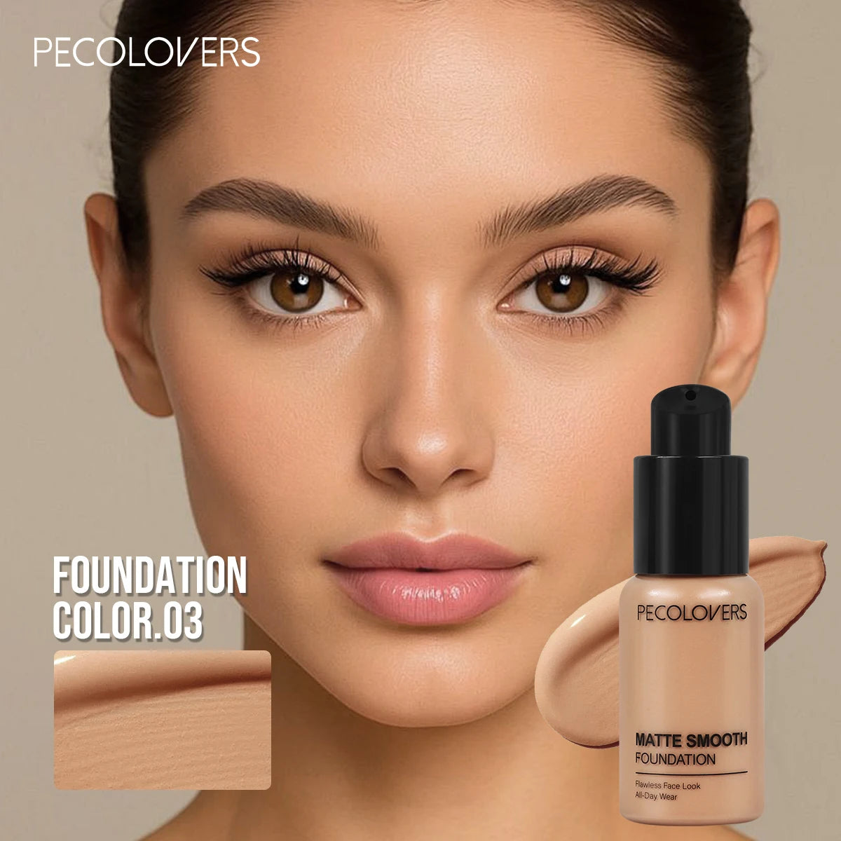 1PC High Coverage Long-Lasting Foundation, Waterproof and Sweatproof Without Flaking, Lightweight and Seamless Zpaxo 03