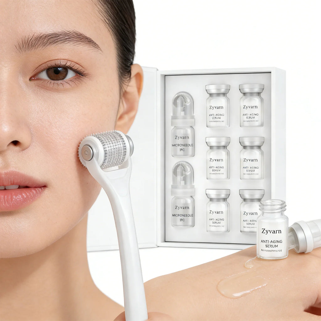 Facial serum 0.25mm Microneedle Set Roller Winter skincare Moisturizer Hydrating cream Night cream Day cream Dry skin remedy Zpaxo