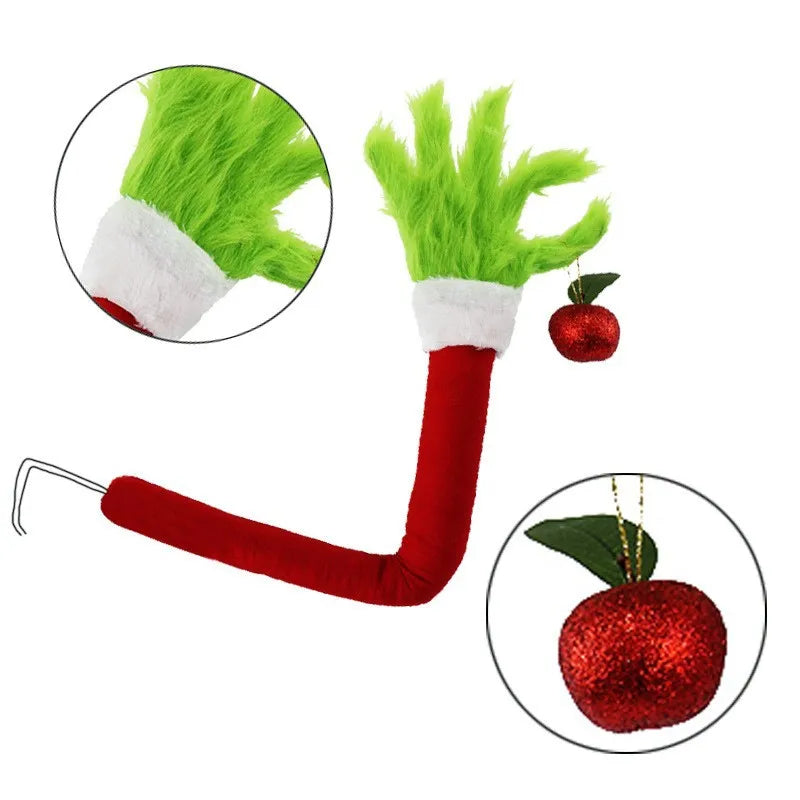 Holiday Christmas Tree Decorations Green Fur Monster Arms Home Decor Christmas Atmosphere Greenwich Doll Parties Fun Arms Zpaxo