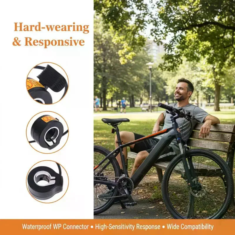 130X Speed Connector Waterproof Thumb Throttle Electric Scooter Zpaxo