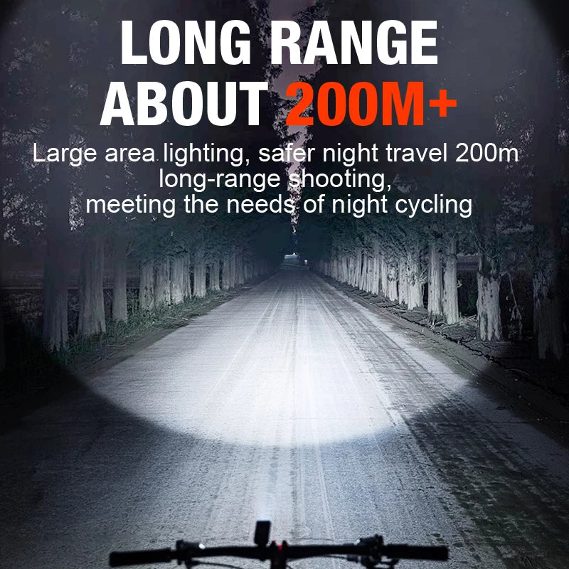 Bicycle Headlights Bright Flashlight Night Riding Light Mountain Road
