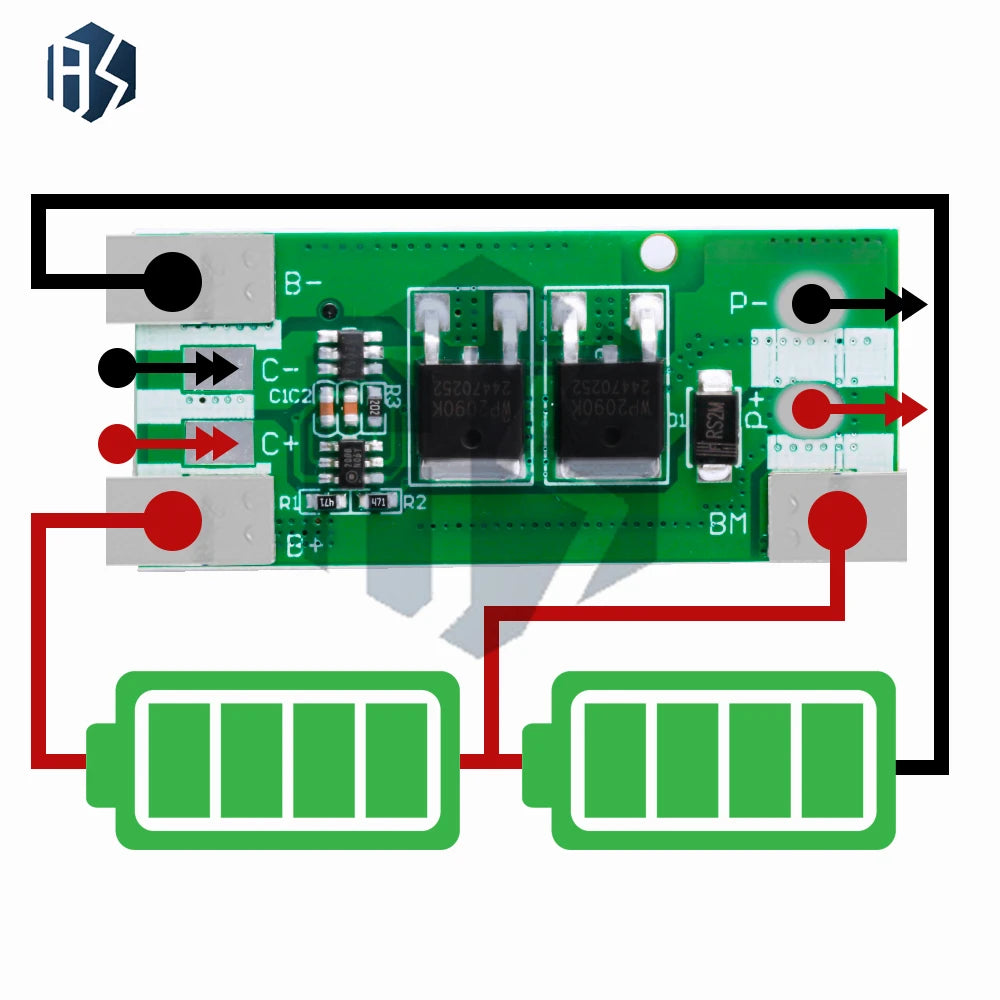 2S 7 4V 10A Lithium Battery Protection Board 18650 Polymer Batteries Zpaxo