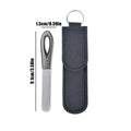 Metal Nail File Zinc Alloy Double Sided Stainless Steel Polisher