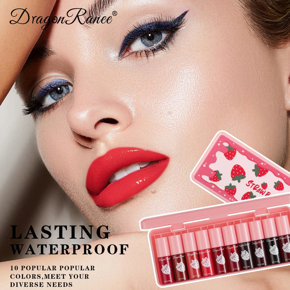 10 Pack Lipstick Water Stain Lip Lotion Lipstick Lasting Color Film Lipstick Water Light Stain Lipstick Water Non fading Lipstic Zpaxo
