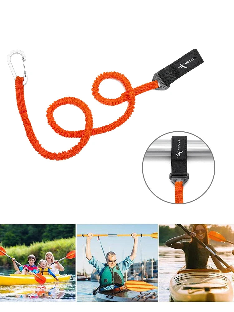 Nylon Elastic Kayak Canoe Paddle Leash Safety Boat Fishing Rod Pole