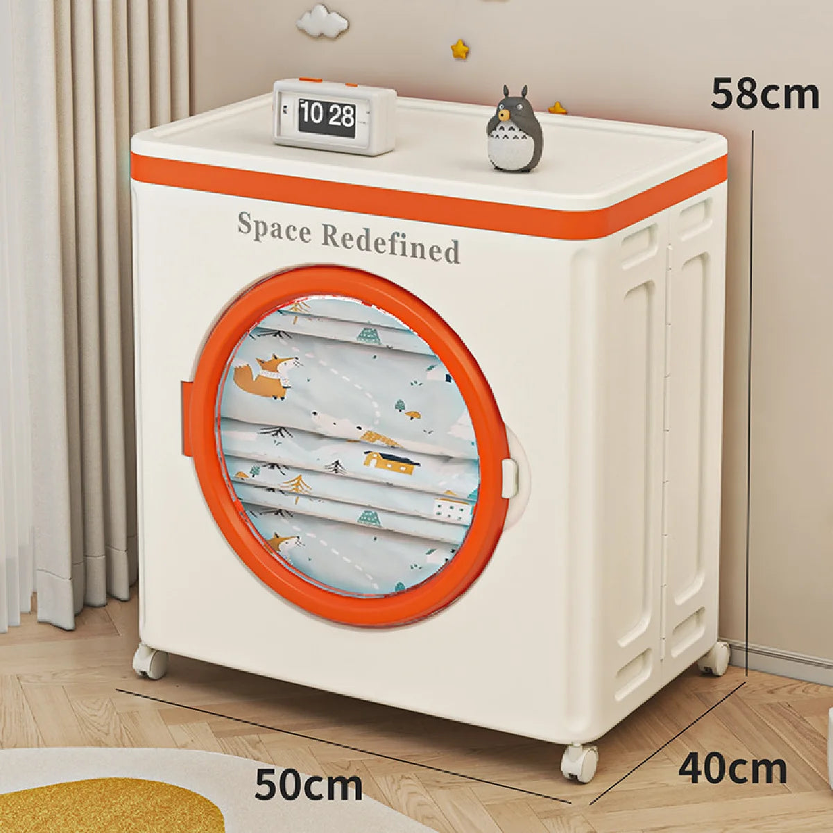 Extra-Large Foldable Storage Box for Clothes & Quilts | Flip-Top Foldable Storage Box Zpaxo Orange