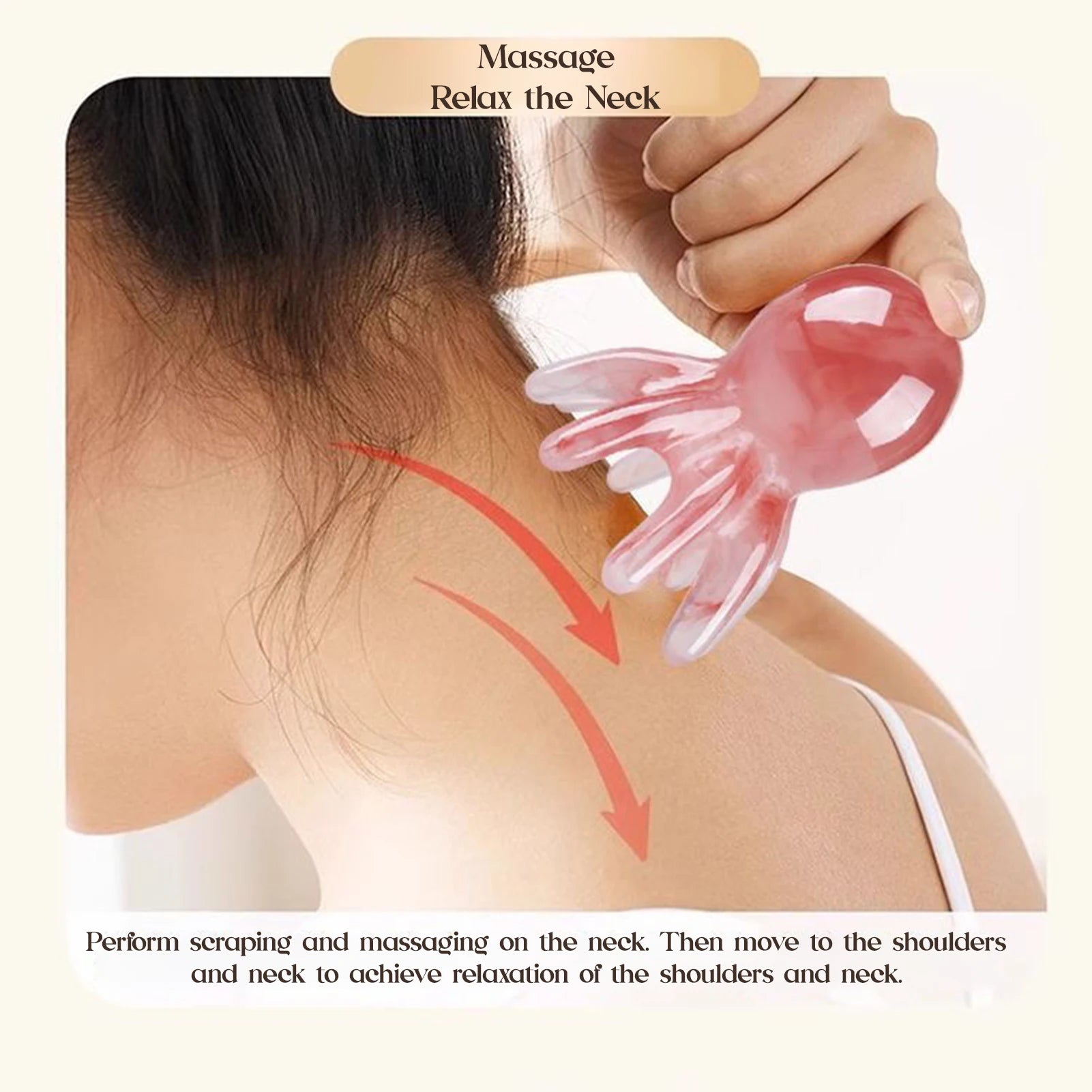Octopus Shape Scalp Massage Comb 8-Tentacle Head Scratcher Portable