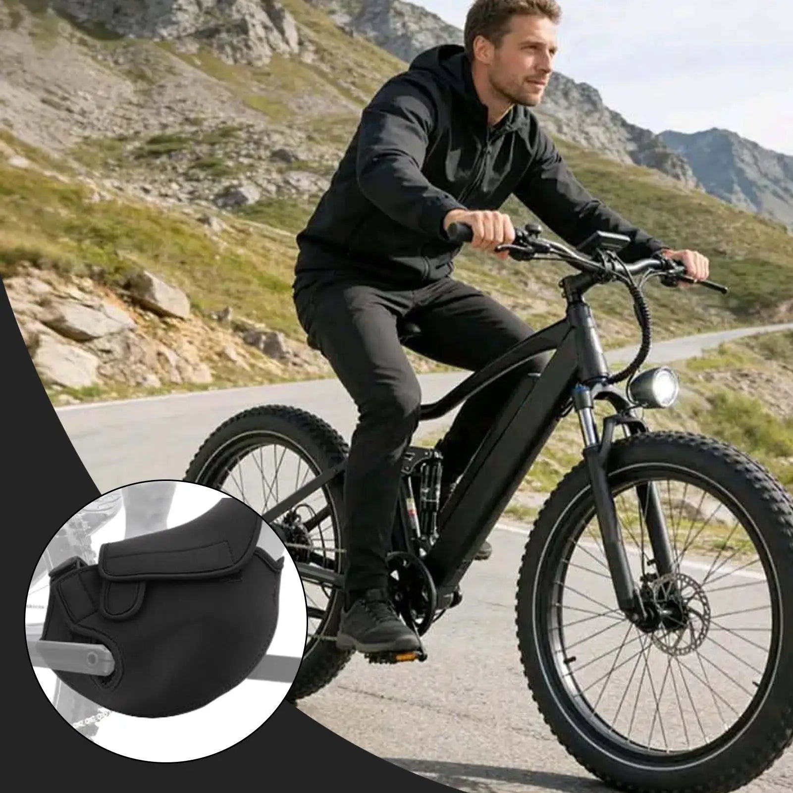 E-bike Motor Cover Neoprene Dustproof Rainproof Storage Protector