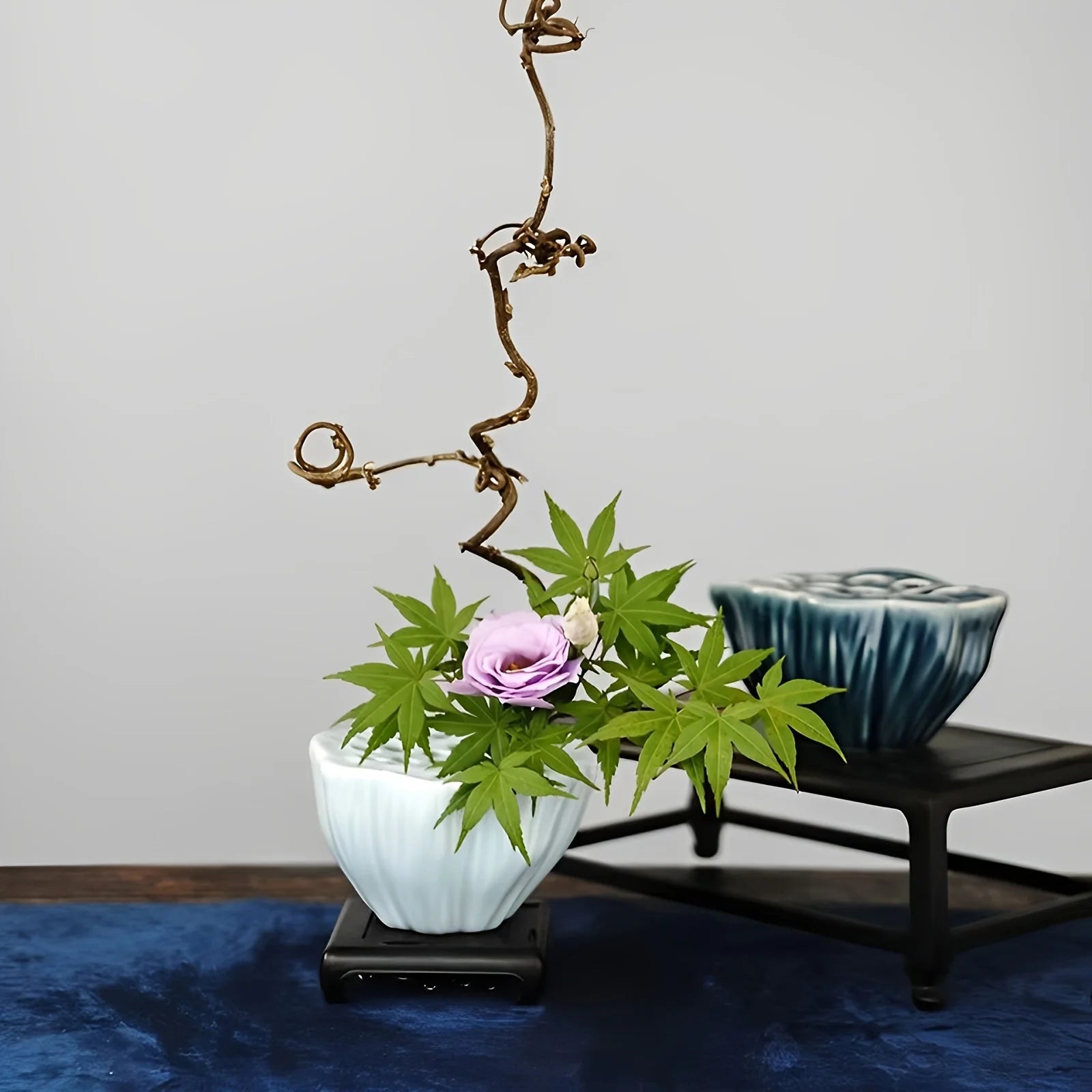 Flower Arranging Vase, 1 Pc Lotus Shaped Ceramic Flower Pot Lotus Pod Floral Arrangement Art for Home Office Decoration Zpaxo