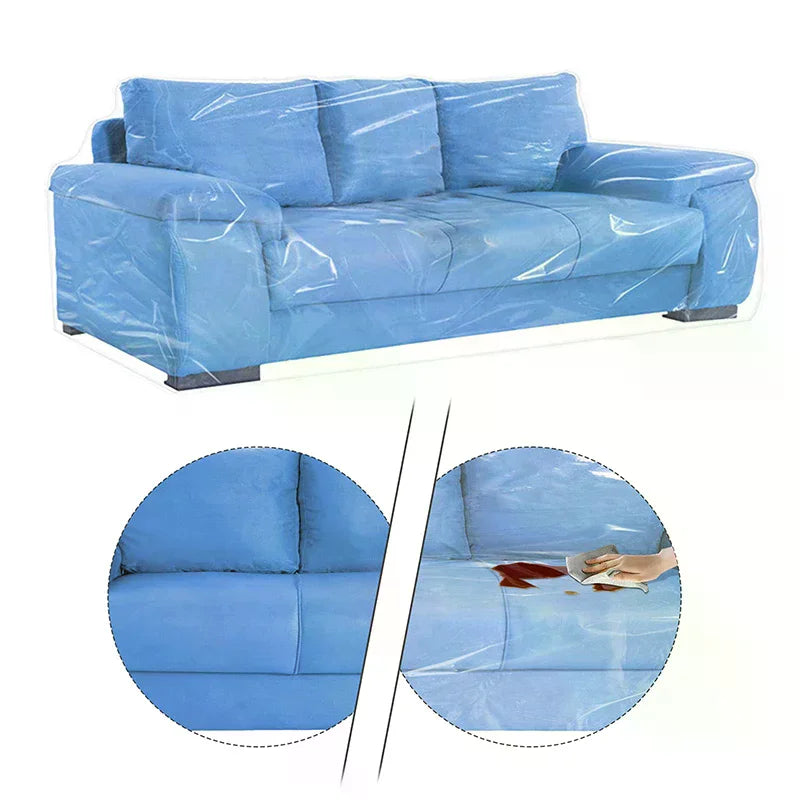 Couch Cover Pet Plastic Cover Transparent Cat Scratch Protector Waterproof Sofa Cover For Protection Against Cat Dog Clawing Zpaxo