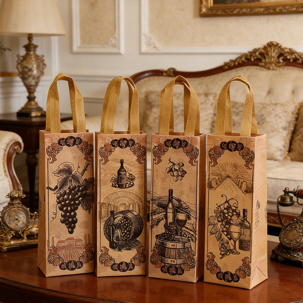Wine Gift Bags Non-Woven Totes with Handles – 6/12/24 Pack