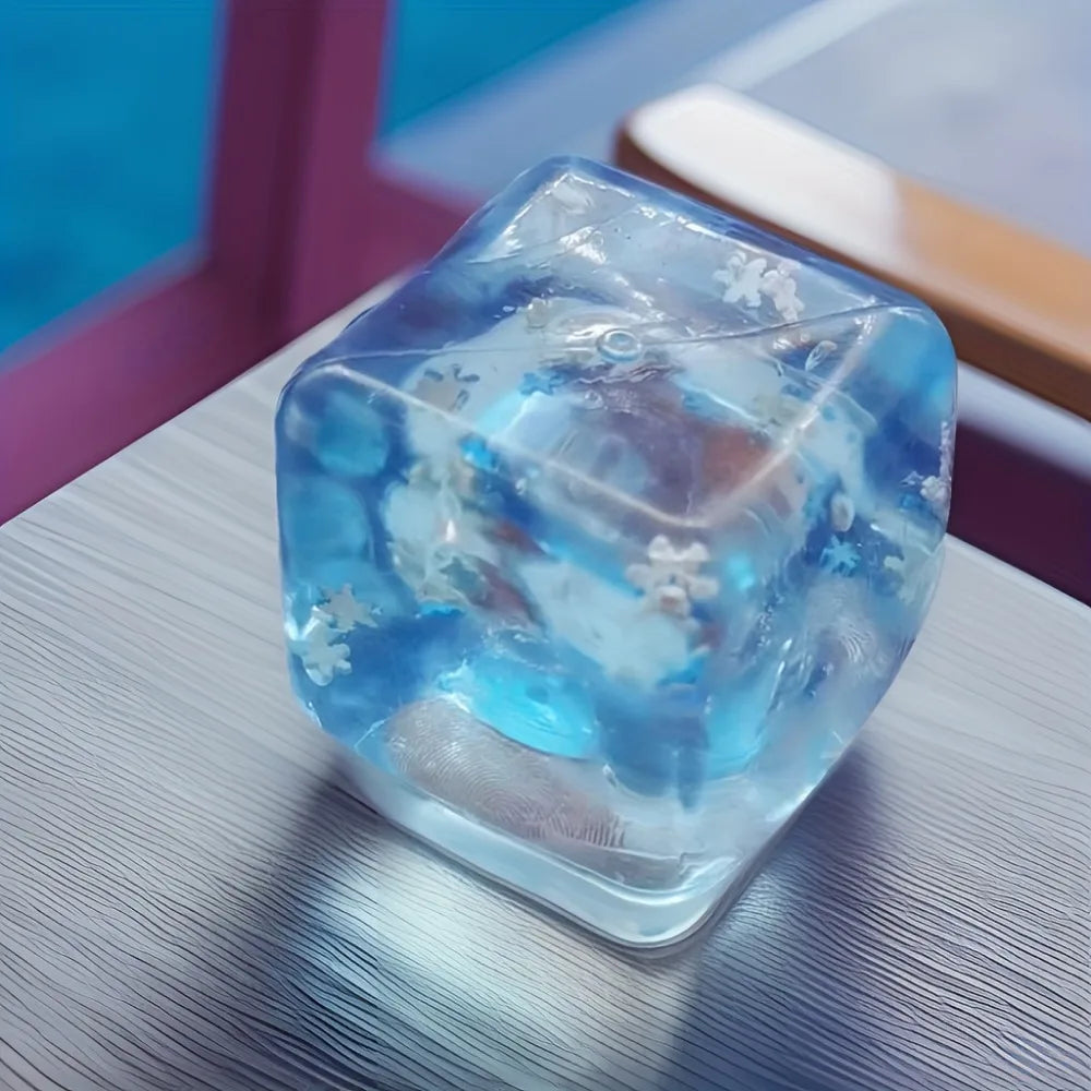 Squishy Ice Cube Stress Balls Kids Adults Relief Funny Calming Toys