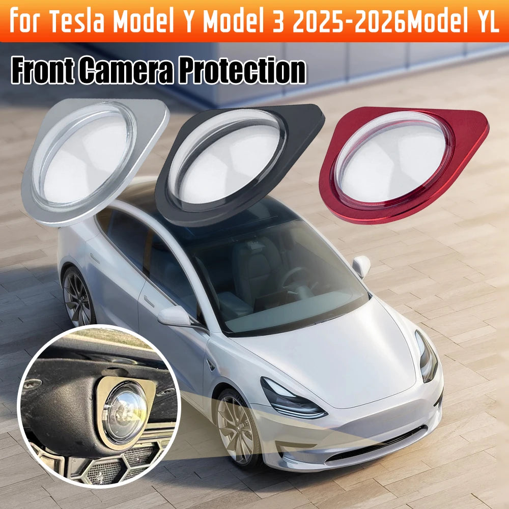 YZ For Tesla Model Y Juniper YL 2025 Front rear Bumper Camera Lens Guard Protective Cover Scratch Resistant Anti-stain ﻿ Zpaxo