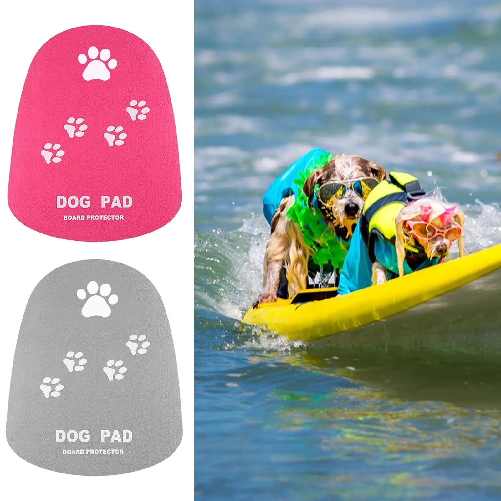 Dog Paddleboard Pad PVC Waterproof Portable Paw Pattern Safety Mat