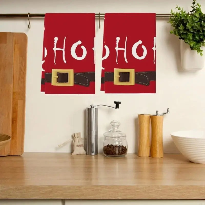 Holiday Decorative Kitchen Towels Quick Drying Microfiber Christmas