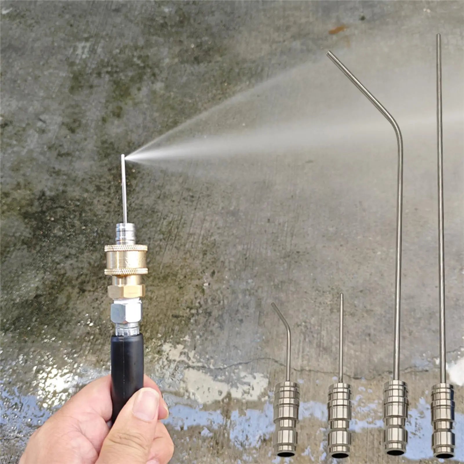 4-Piece Stainless Steel High-Pressure Washer Nozzle Kit Pressure Washer Nozzle Zpaxo