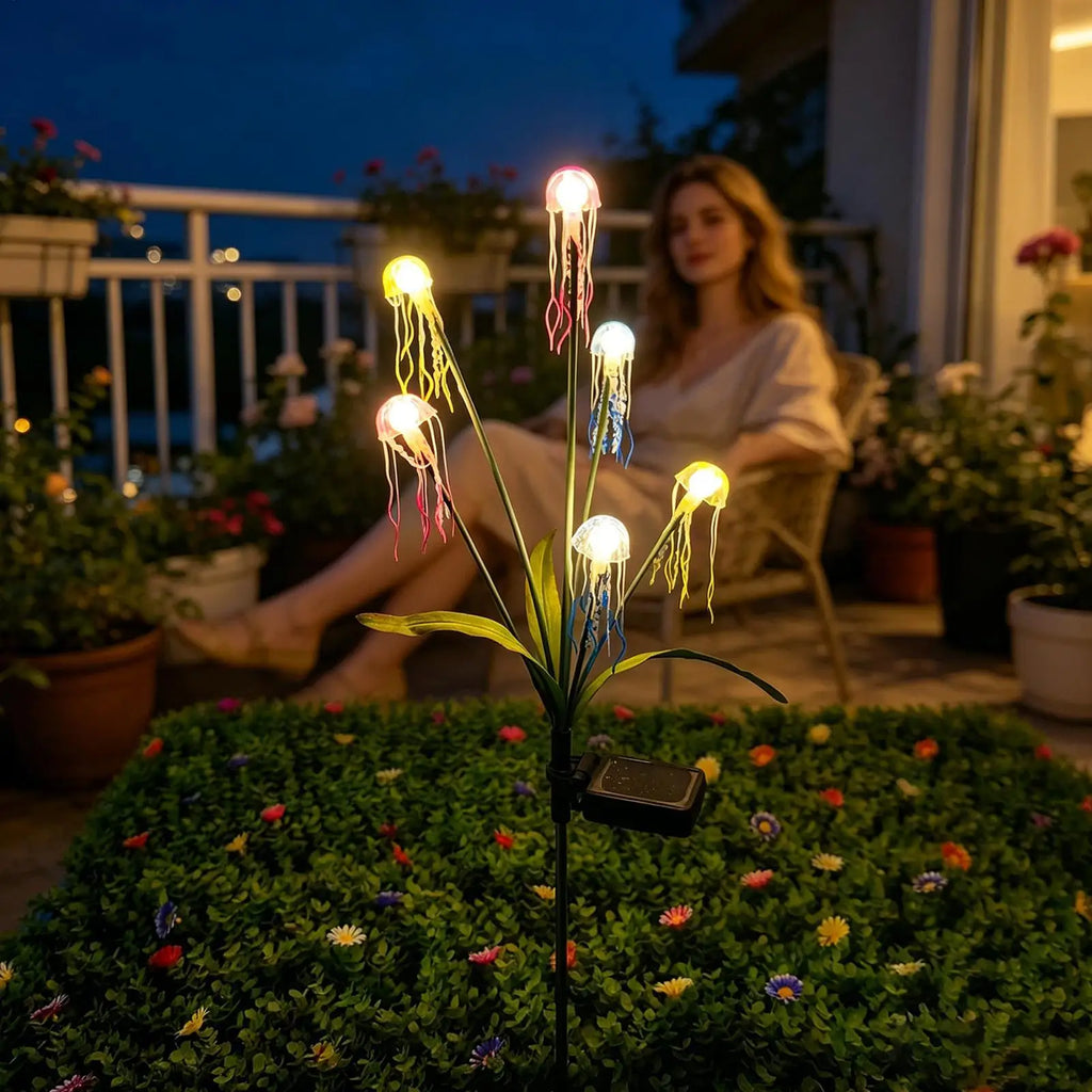 Garden Solar Lights Jellyfish Design Waterproof Pathway Lighting