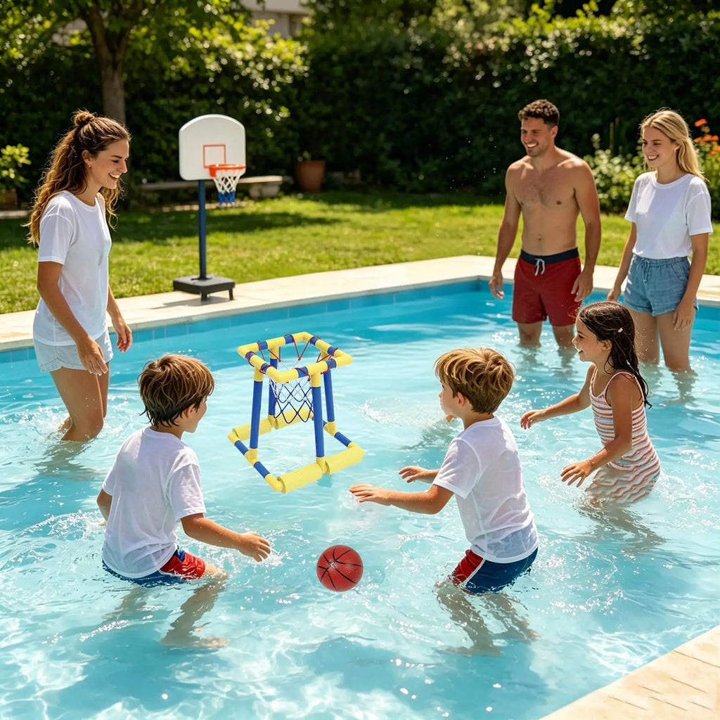 Pool Basketball Hoop Floating Water Toys Basketball Hoop Pool For Family Adults Kids Children School Backyard Beach Classroom Zpaxo