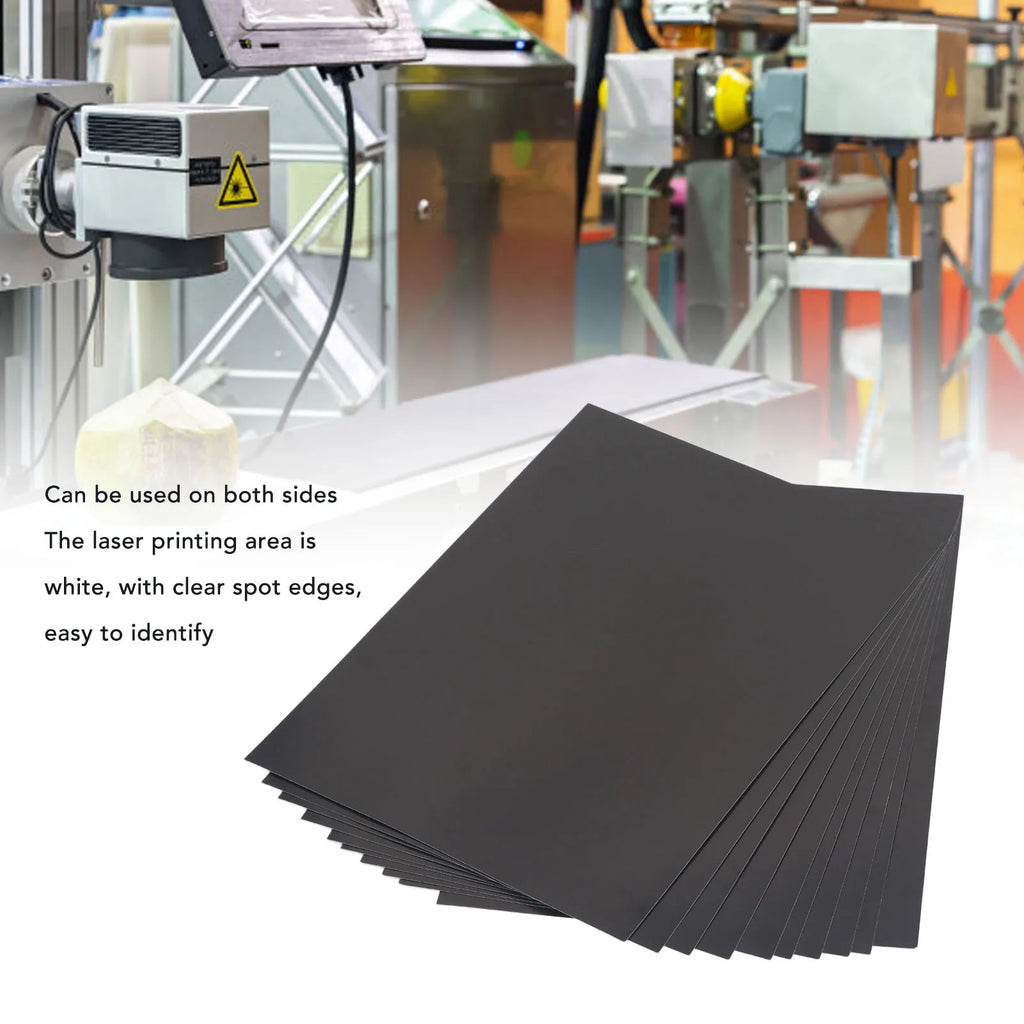 10 Sheets Laser Test Paper Laser Testing Paper 210x285mm Black Double Sided Laser Marking Engraving Machine Test Focus Paper Zpaxo