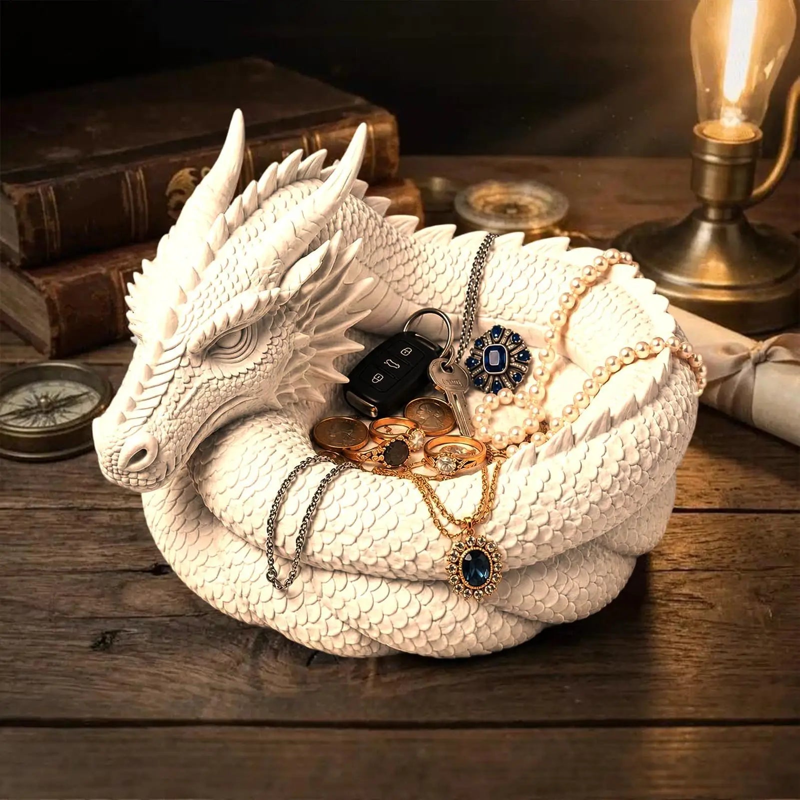 Catchall Bowl Gothic Dragon Storage Decoration 3D Printed Coin Ring