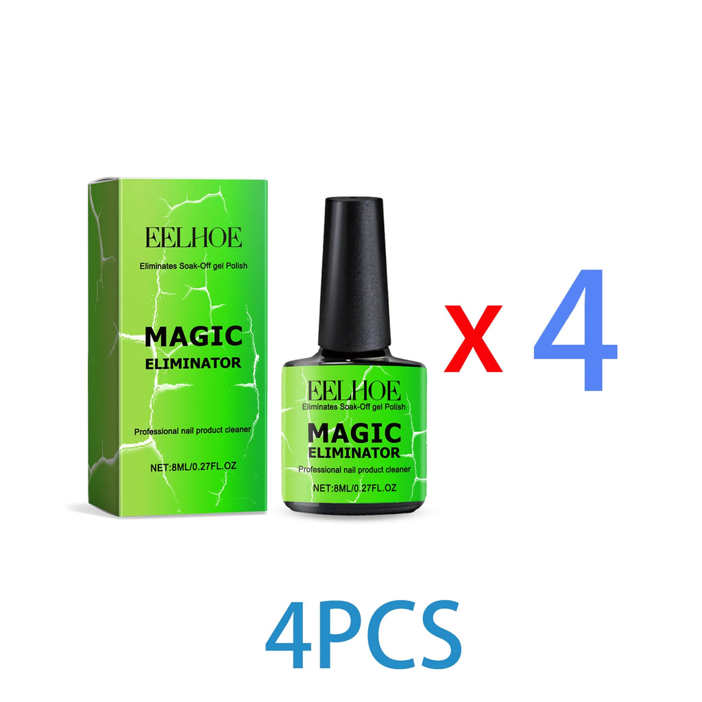 Gentle Nail Gel Remover Soak Off Solution for Acrylic Builder Gel Easy Removal Without Damaging Nails No Residue Fast Acting 8ml Zpaxo 4PCS