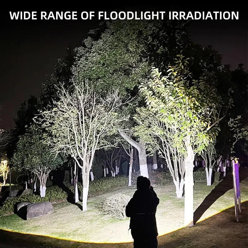 Super Bright Multi Functional USB Rechargeable LED Long Range Tactical Torch Lamp For Outdoor Waterproof Camping Fishing Lantern Zpaxo