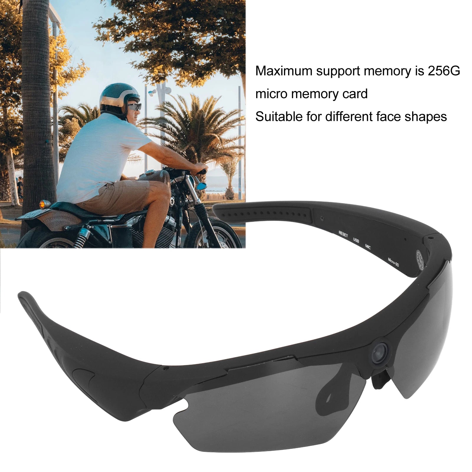 Camera Glasses Video Sunglasses 1080P Full HD Recording Shooting