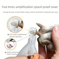 LED Light Dual-Sided Pet Nail Clippers for Cats And Dogs 5x Magnification Easy Nail Trimming Tool for Your Furry Friends Zpaxo orange-gray