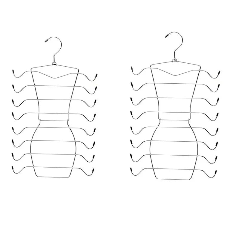 Clothes hanger1/2/3 Pack Multi-Layer Underwear Folding Hanger Sling Bra Storage Trouser Racks Do Not Leave Traces Of Multi-Funct Zpaxo 2 Pack