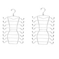 Clothes hanger1/2/3 Pack Multi-Layer Underwear Folding Hanger Sling Bra Storage Trouser Racks Do Not Leave Traces Of Multi-Funct Zpaxo 2 Pack