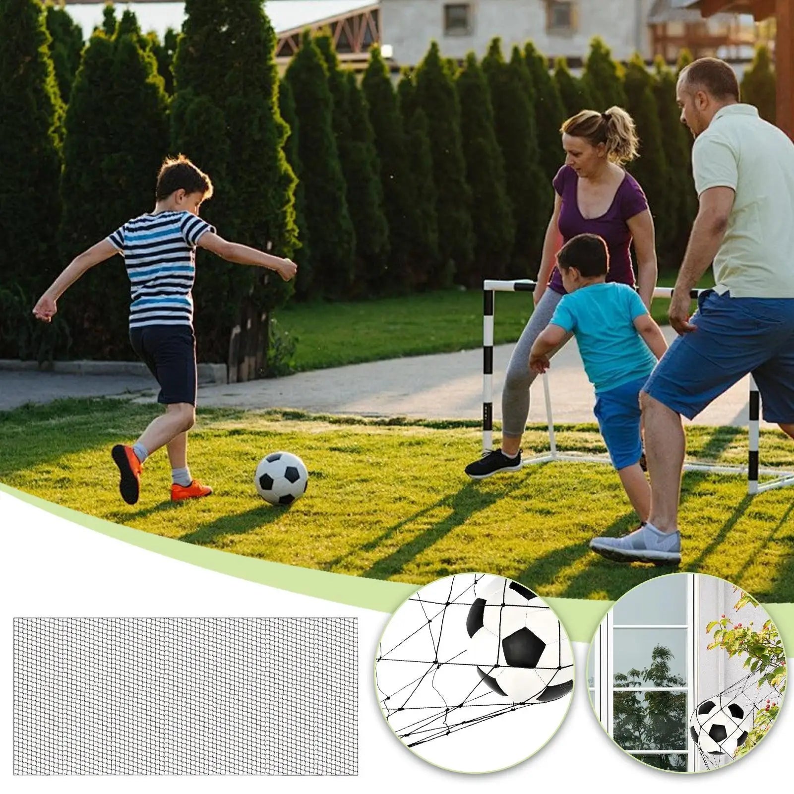 Soccer Backstop Net Nylon Sports Barrier Protective Screen Practice