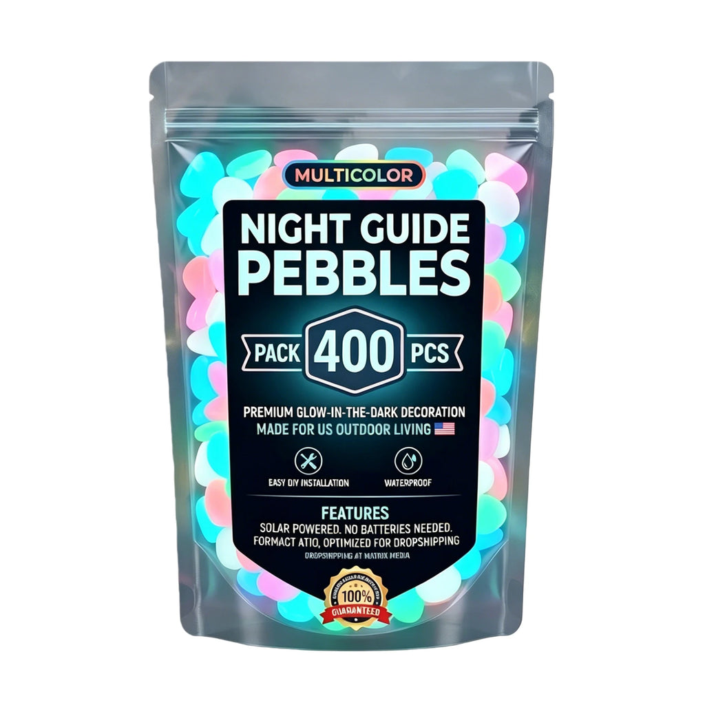 200 400 600 Glow Dark Rocks Pebbles Night Guide Fish Tank Aquarium